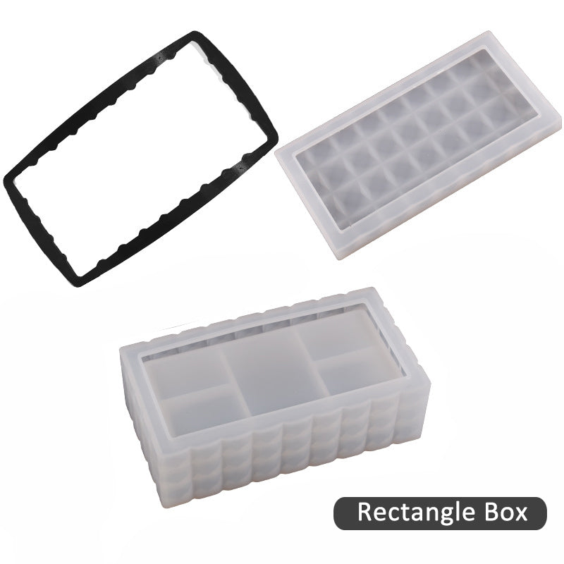 Silicone Mold Box With Lid. Tray, Storage Box, Jewelry Box
