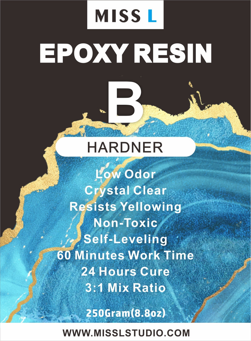 Miss L 3:1 Mix Ratio Ultra Clear Epoxy Resin 1.0KG For Crafting, Casti