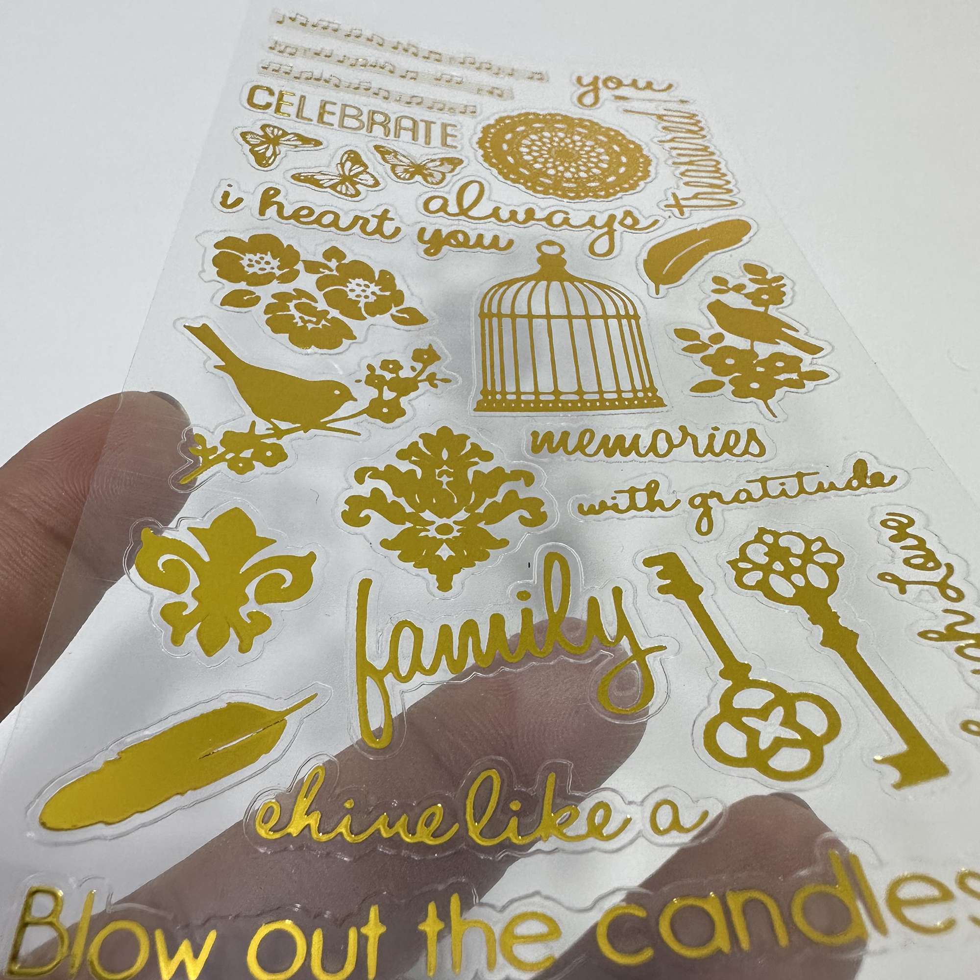 Gold Script Foiled Letter Stickers, Creative Memories