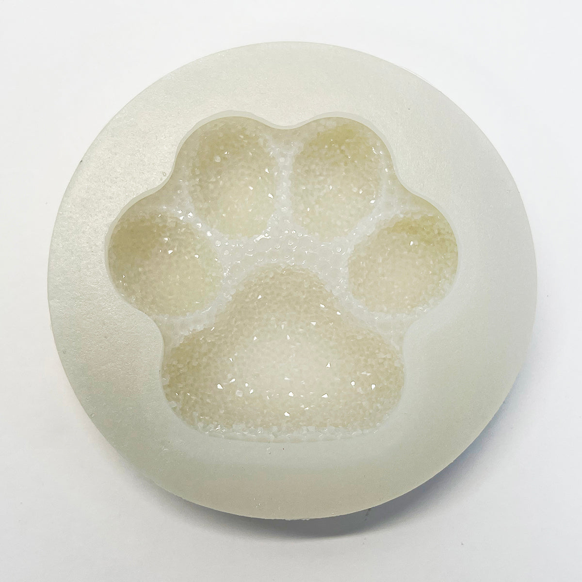 Cute Sparkle Paw Shape Trinklets Box Silicone Mold For Resin